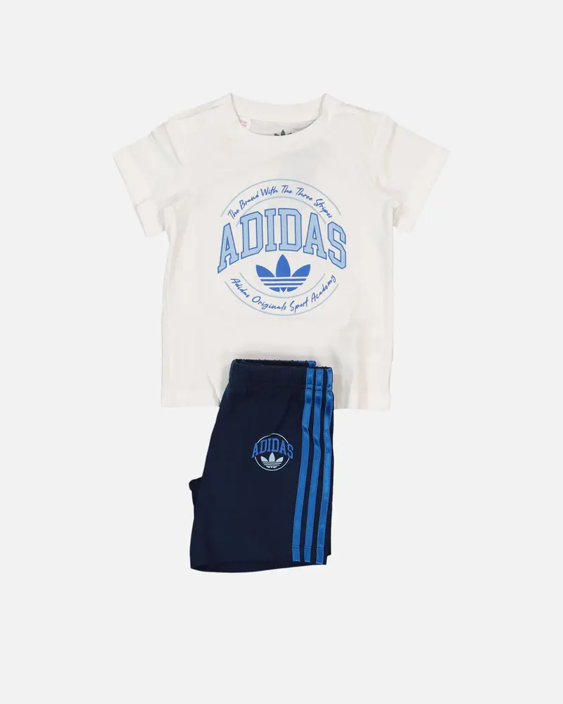 Adidas Infants' Short Tee Set White/Indigo 1