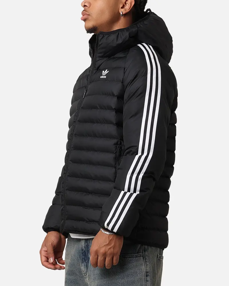 Adidas Padded Hooded Jacket Black/White 5