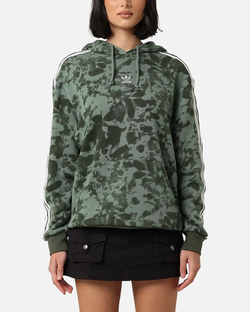 Adidas Women's Aop Hoodie Trace Green 1