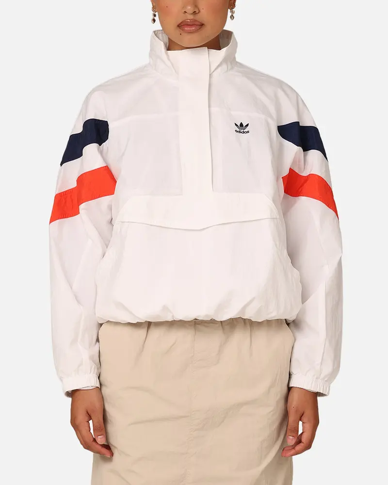 Adidas Women's Half-Zip Windbreaker Jacket Cloud White 1