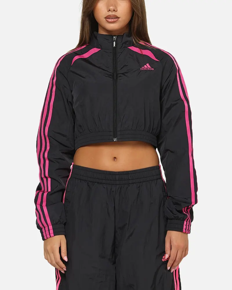 Adidas Women's Teamgeist Track Top Jacket Black/Pink 1