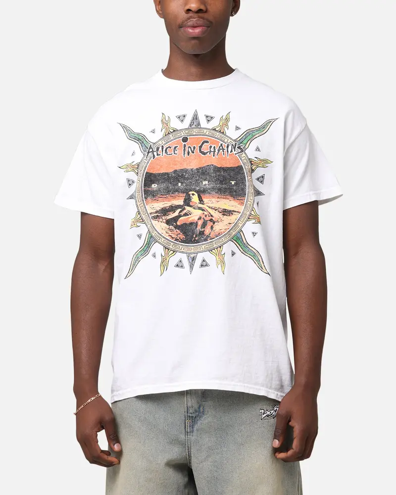 Alice In Chains Flames Vintage T-Shirt White Vintage 1