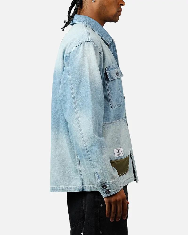 Alpha Industries Denim Relaxed Chore Coat Denim Blue 4