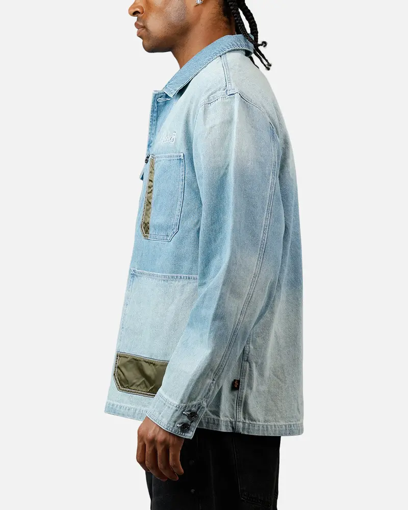 Alpha Industries Denim Relaxed Chore Coat Denim Blue 5
