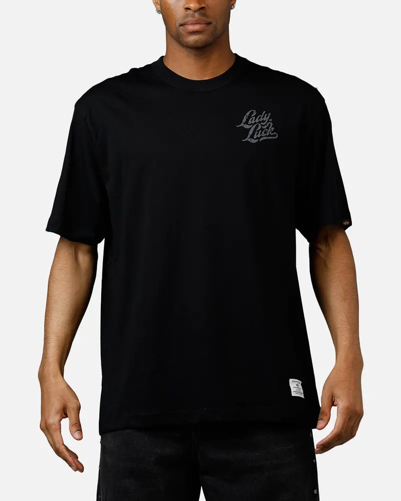 Alpha Industries Lady Luck T-Shirt Black 1