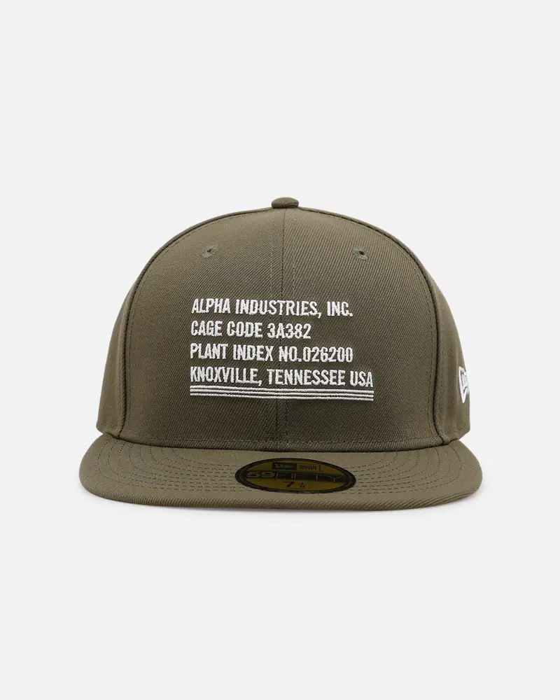 Alpha Industries X New Era Cage Code 59Fifty Fitted Olive 1