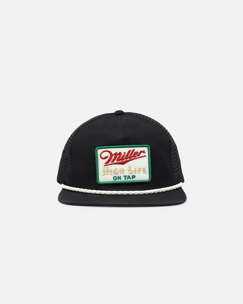 American Needle Wyatt Trucker Snapback Black 1