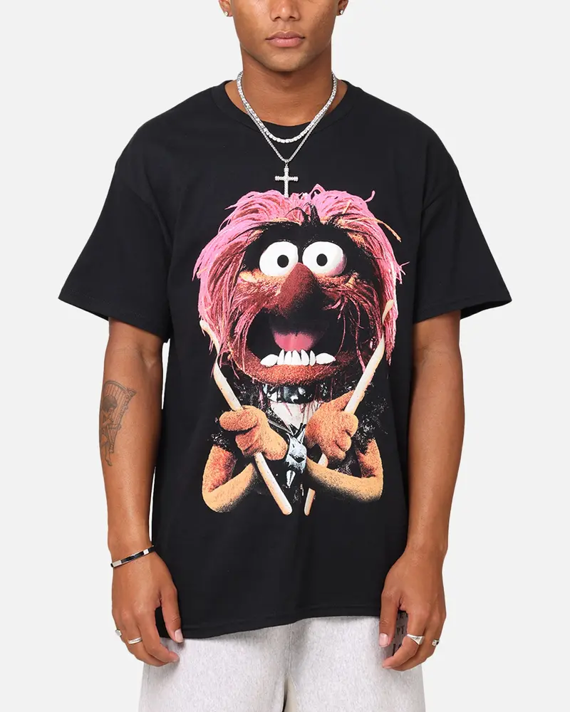 American Thrift Disney The Muppets Animal Vintage T-Shirt Black 1