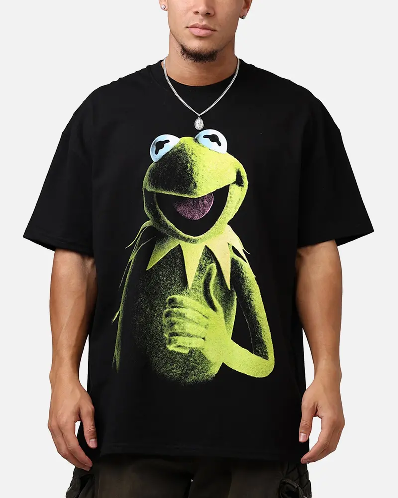 American Thrift Disney The Muppets Kermit Heavyweight T-Shirt Black 1