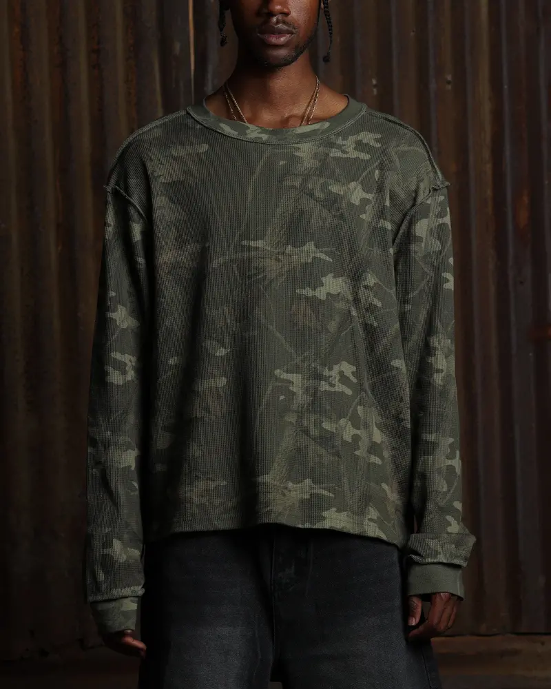 American Thrift Long Sleeve Thermal T-Shirt Camo 1