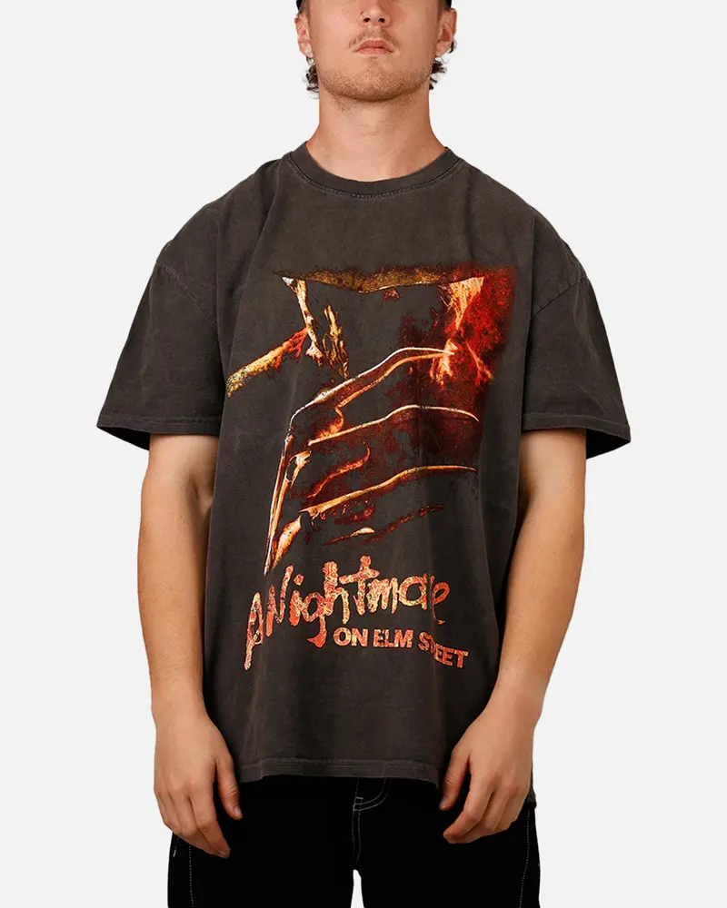 American Thrift X A Nightmare On Elm Street 'Horror Classics' Claw Heavy T-Shirt Black Wash 1