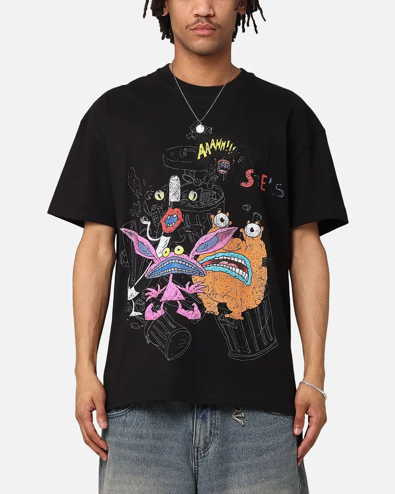 American Thrift X Aaahh!!! Real Monsters Monsters Heavyweight Vintage T-Shirt Black 1