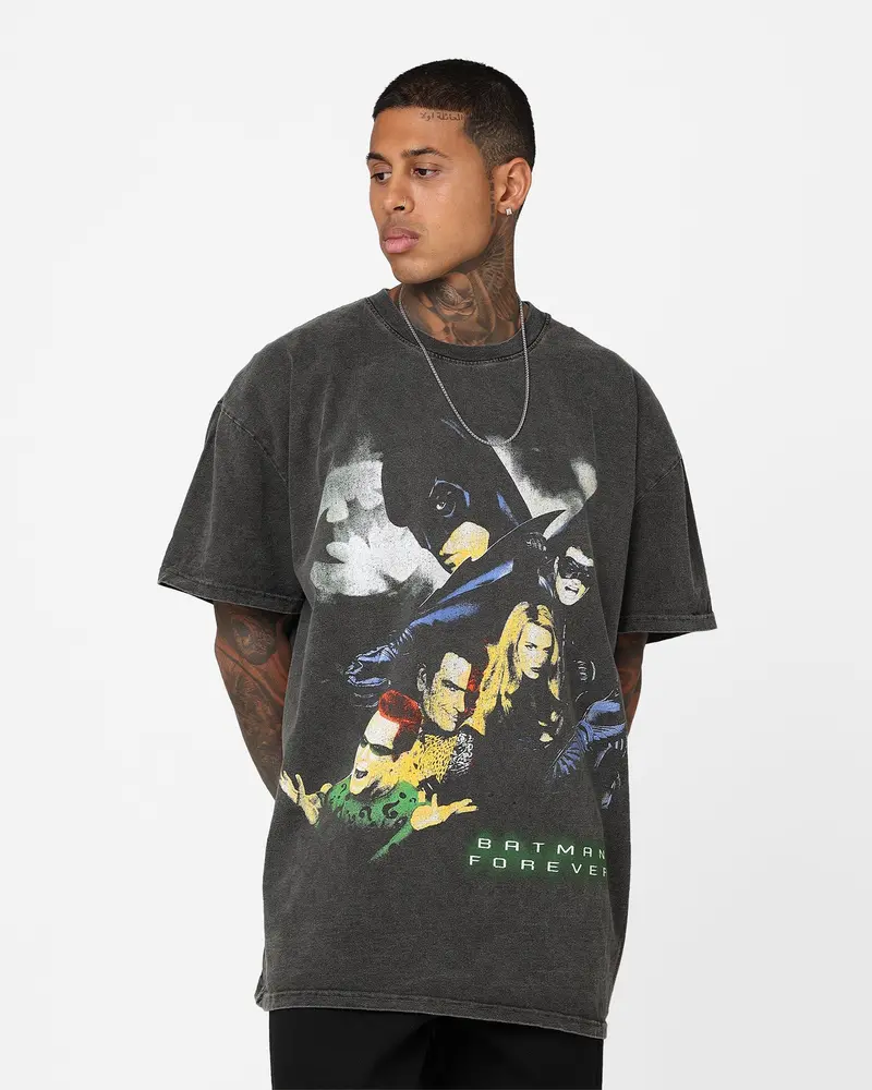 American Thrift X Batman Batman Forever Heavyweight Vintage T-Shirt Black Wash 1