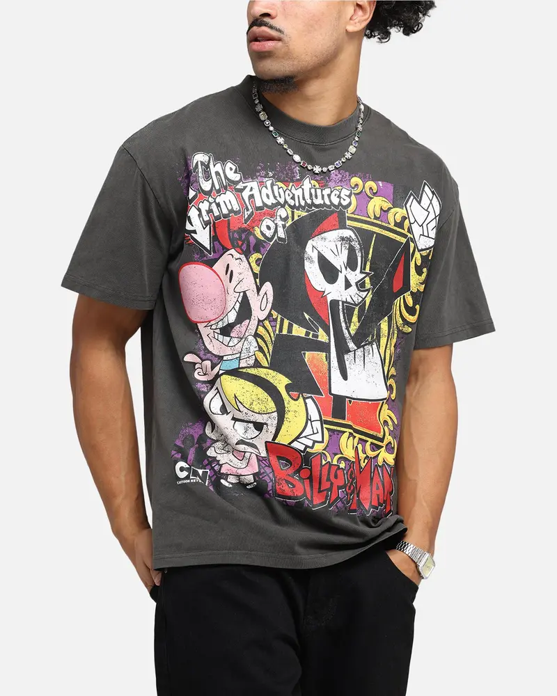 American Thrift X Cartoon Network Grim Adventures Heavy T-Shirt Black Wash 7
