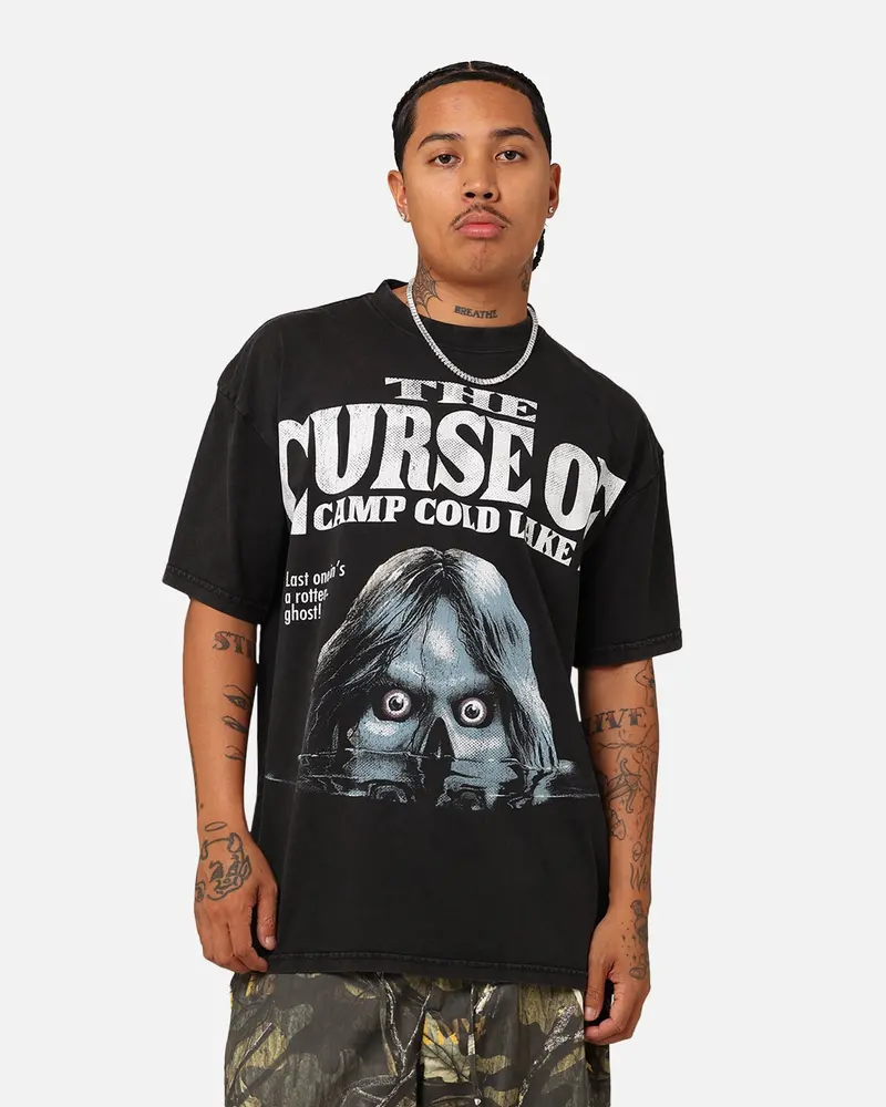 American Thrift X Goosebumps Cold Lake Vintage T-Shirt Black Wash 1
