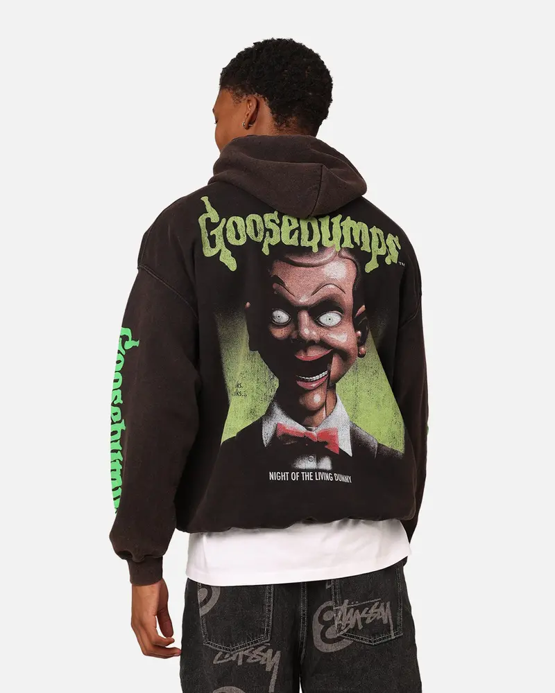 American Thrift X Goosebumps Living Dummy Hoodie Washed Charcoal 1