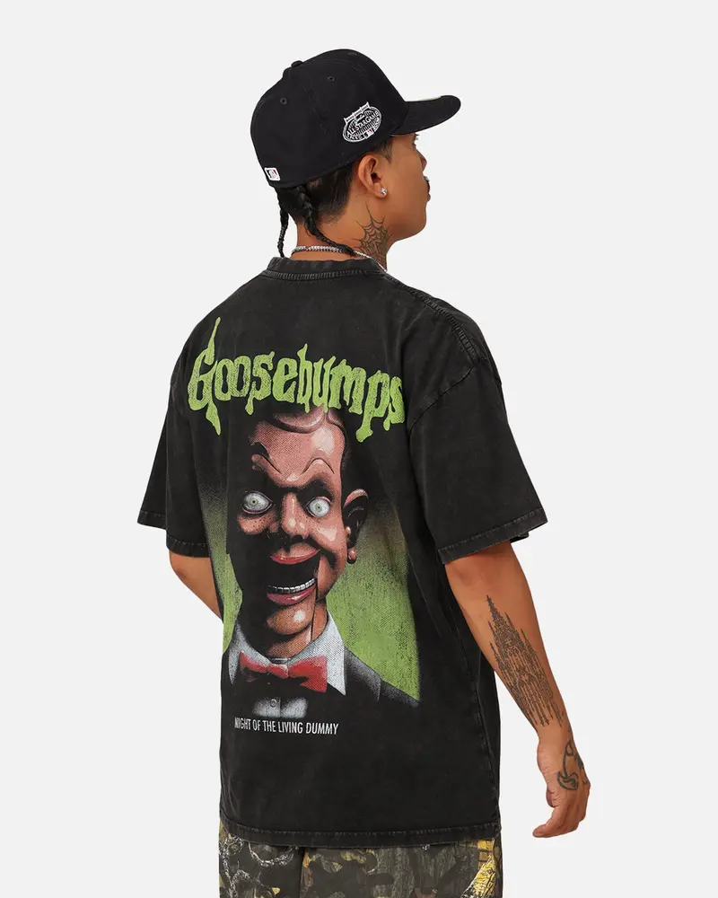 American Thrift X Goosebumps Living Dummy Vintage T-Shirt Black Wash 2