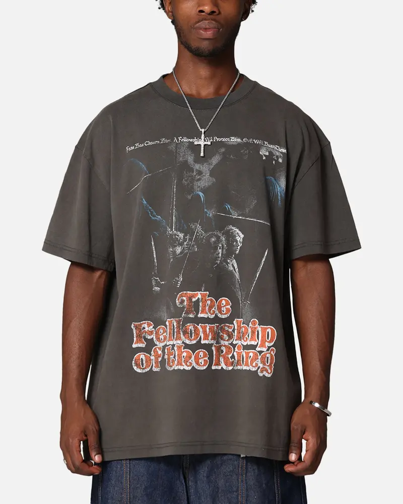 American Thrift X Lord Of The Rings Fellowship Heavy T-Shirt Black Wash 1