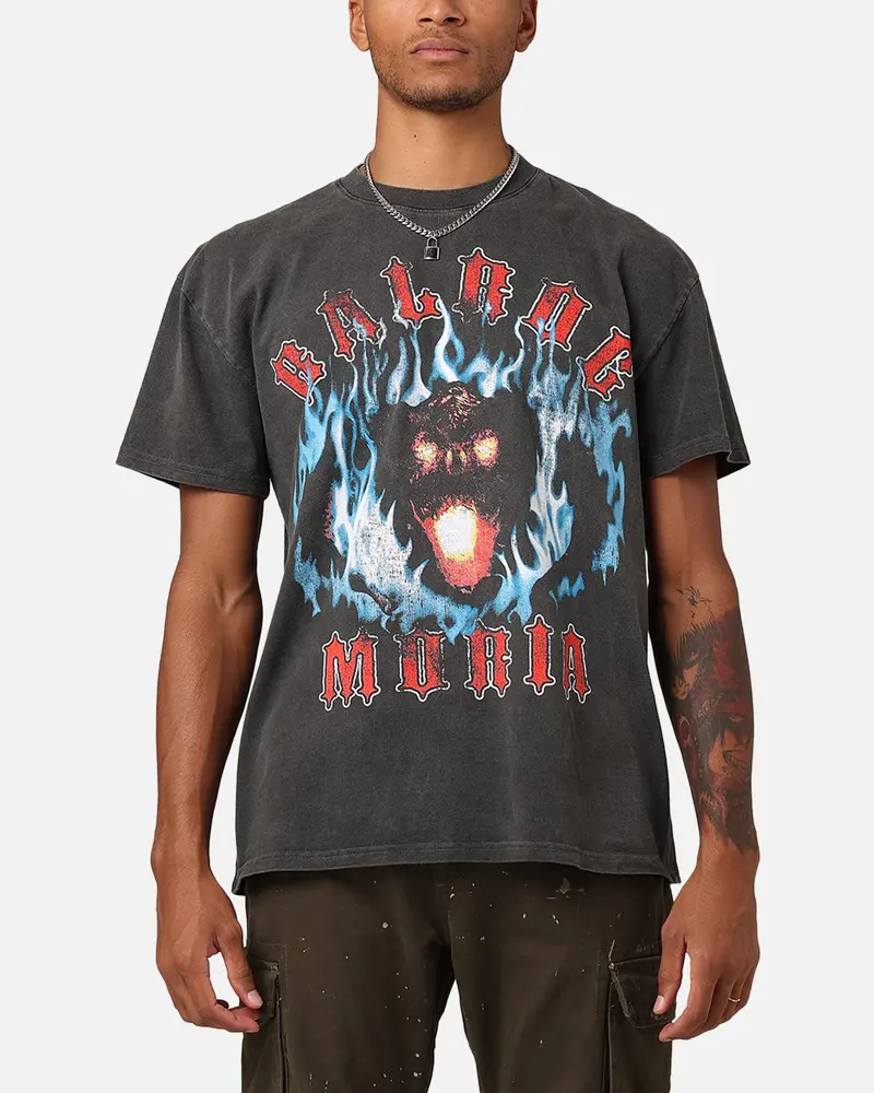 American Thrift X Lord Of The Rings The Balrog Heavyweight T-Shirt Black Wash 1