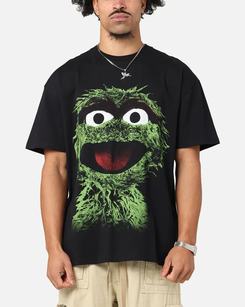 American Thrift X Sesame Street Oscar The Grouch Grail Heavy T-Shirt Black 1