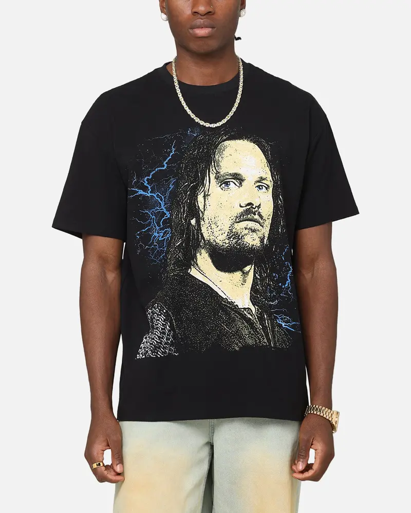 American Thrift X The Lord Of The Rings Aragorn Heavy T-Shirt Black 1