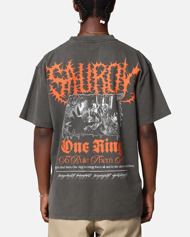American Thrift X The Lord Of The Rings Sauron Heavy T-Shirt Black Wash 1