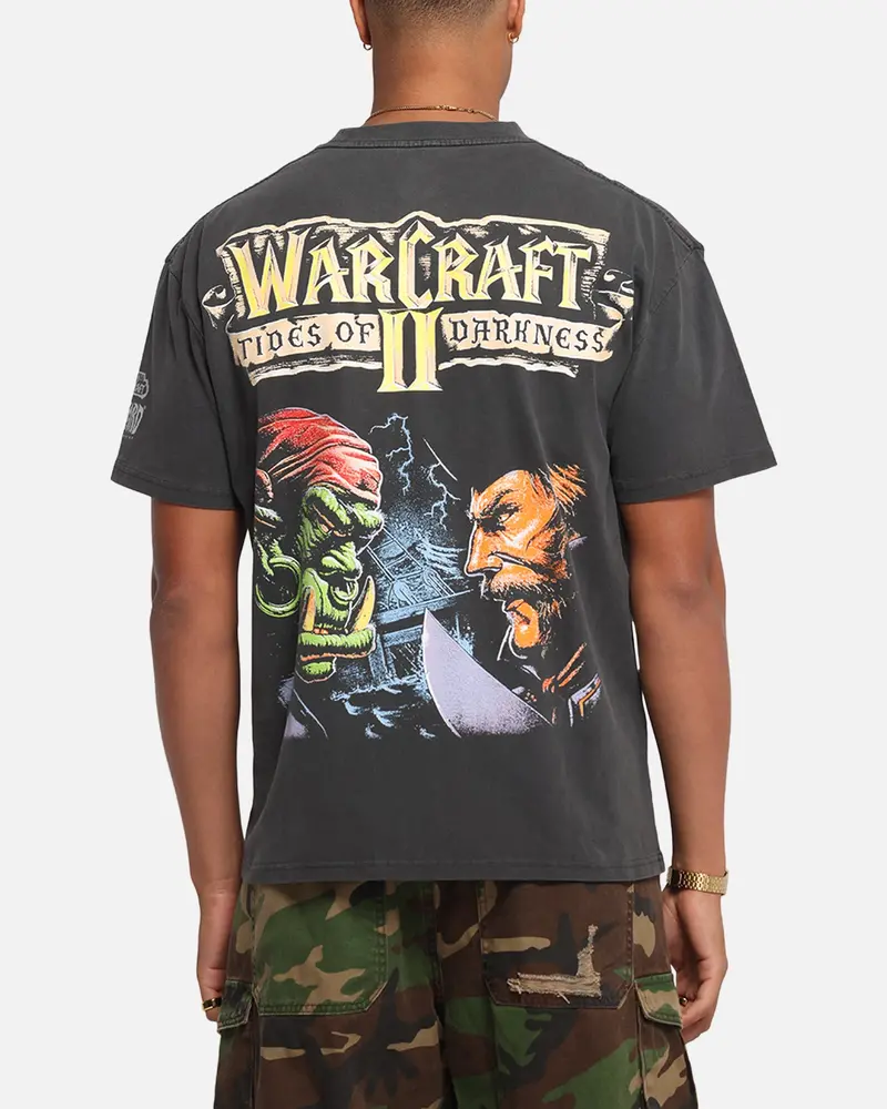American Thrift X Warcraft Ii: Tides Of Darkness Heavy T-Shirt Black Wash 1