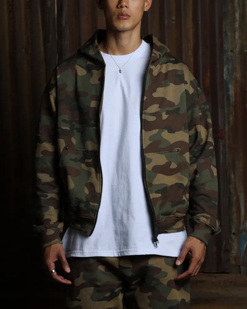 American Thrift Zip Hoodie Camo 1