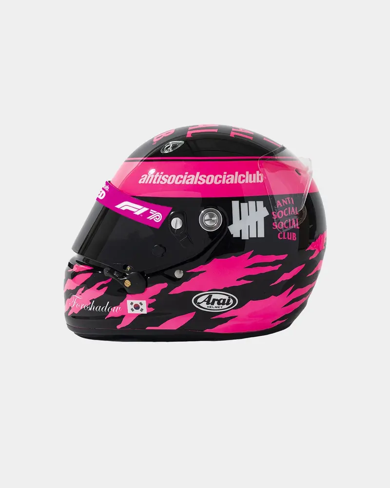 Anti Social Social Club Men's Assc X Undftd X F1® X Arai Sk-6 Helmet Black/Pink 1