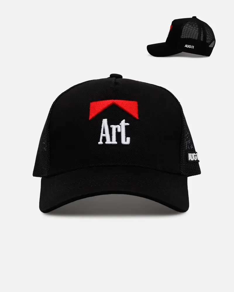 Aug11 Art Trucker Snapback Black 1