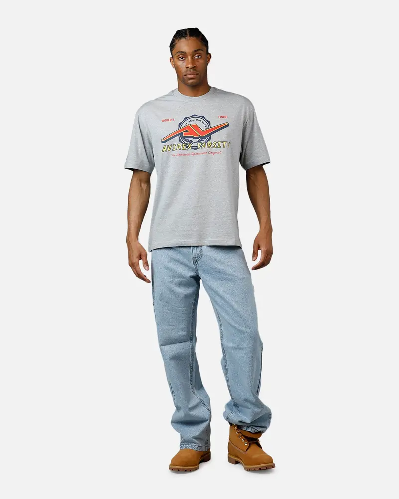 Avirex University T-Shirt Heather Grey 3