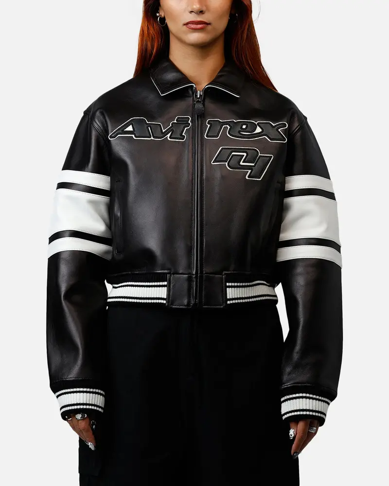 Avirex Women's Cropped Legend Jacket Black 1