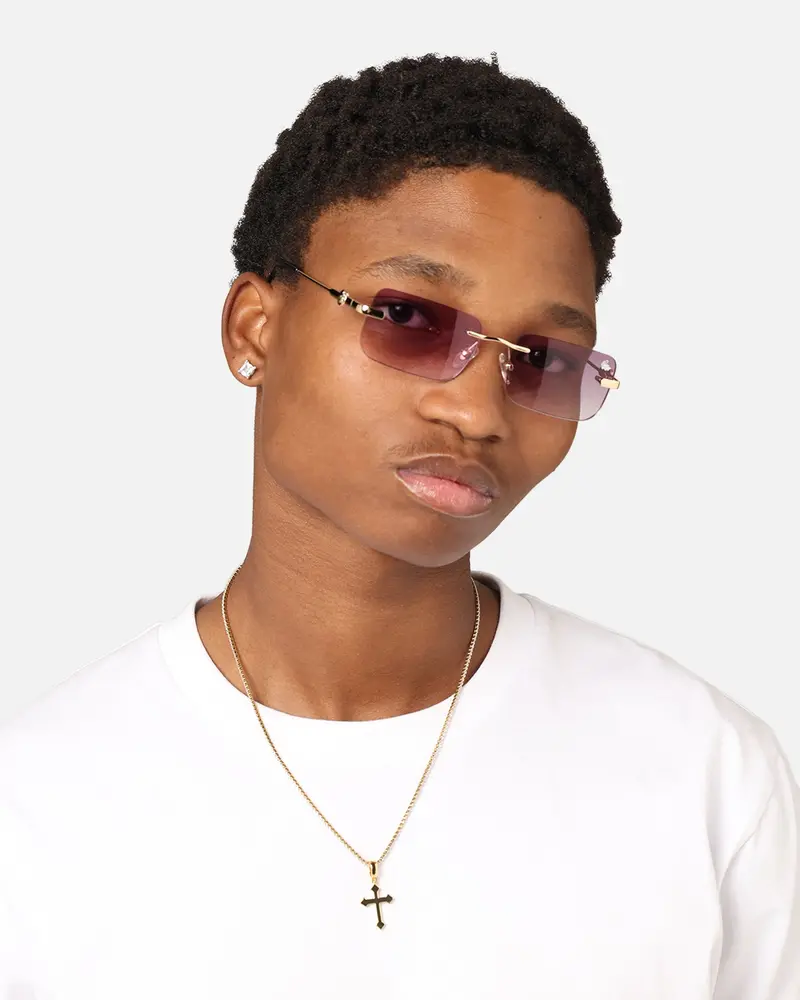 Belvoir & Co Hampton Sunglasses Purple/Gold 1