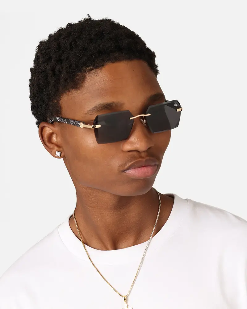 Belvoir & Co X Culture Kings Kennedy Sunglasses Black/Gold/Black 1