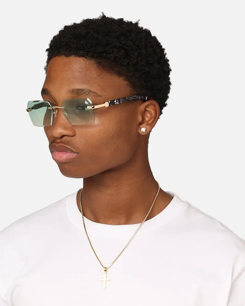 Belvoir & Co X Culture Kings Kennedy Sunglasses Green/Gold/Black 1