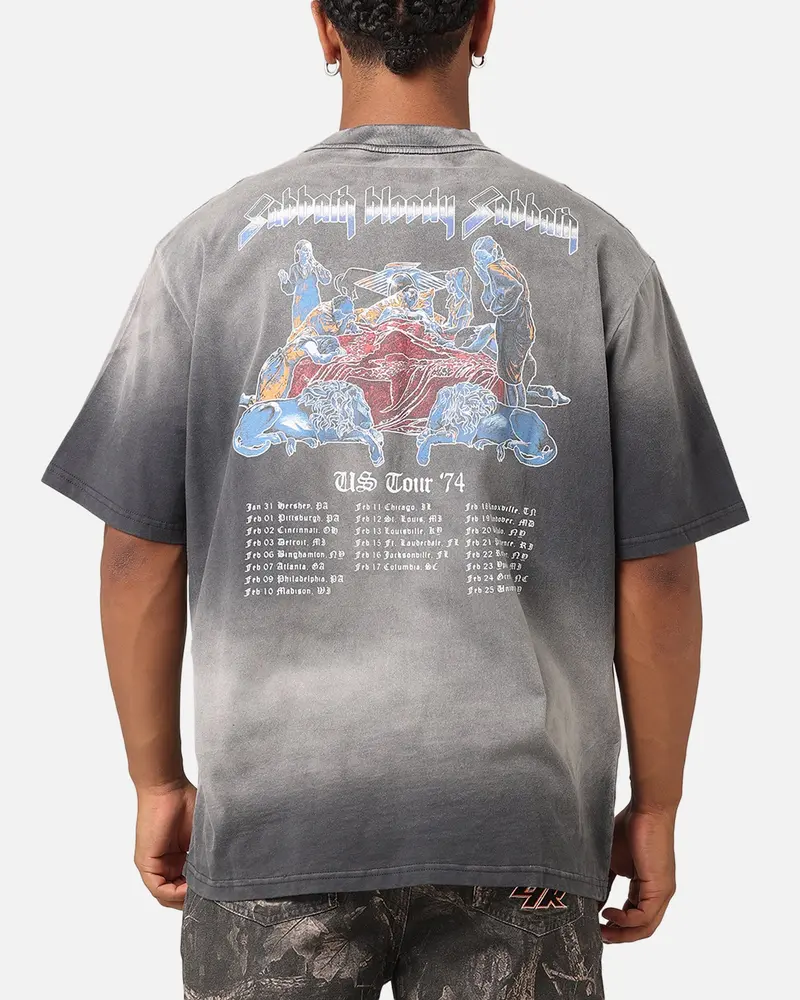 Black Sabbath Tour '74 Sunfade T-Shirt Black Wash 1