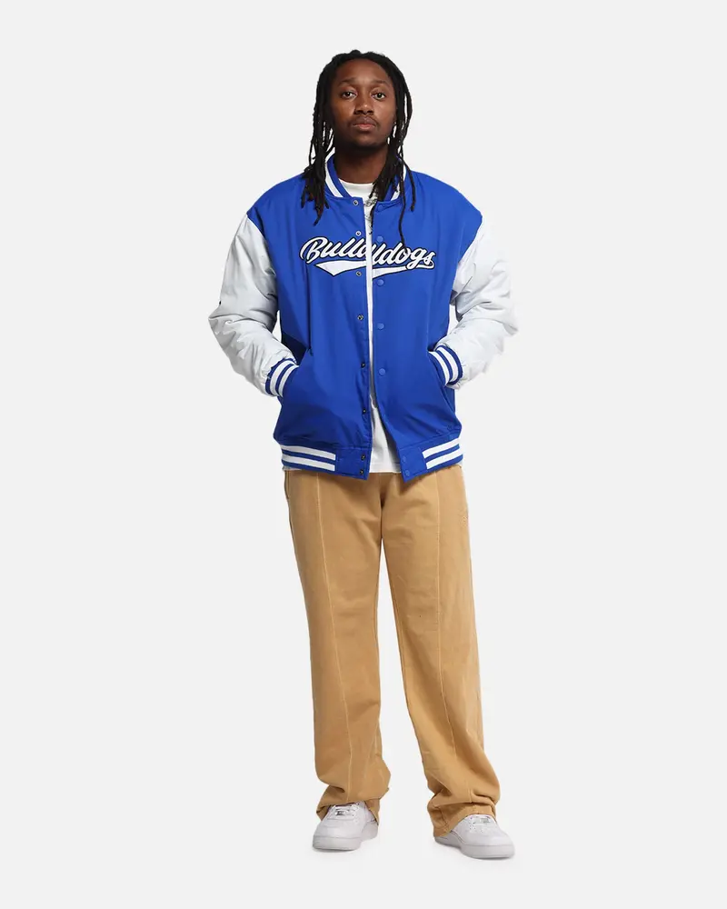 Bleacher Athletic Canterbury-Bankstown Bulldogs Nrl 1908 Baseball Varsity Jacket Official Team Colour 2