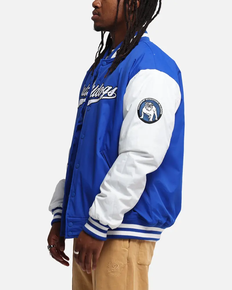 Bleacher Athletic Canterbury-Bankstown Bulldogs Nrl 1908 Baseball Varsity Jacket Official Team Colour 5
