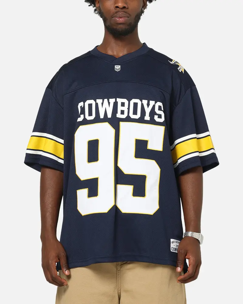 Bleacher Athletic North Queensland Cowboys Nrl Gridiron Mesh Jersey Official Team Color 1
