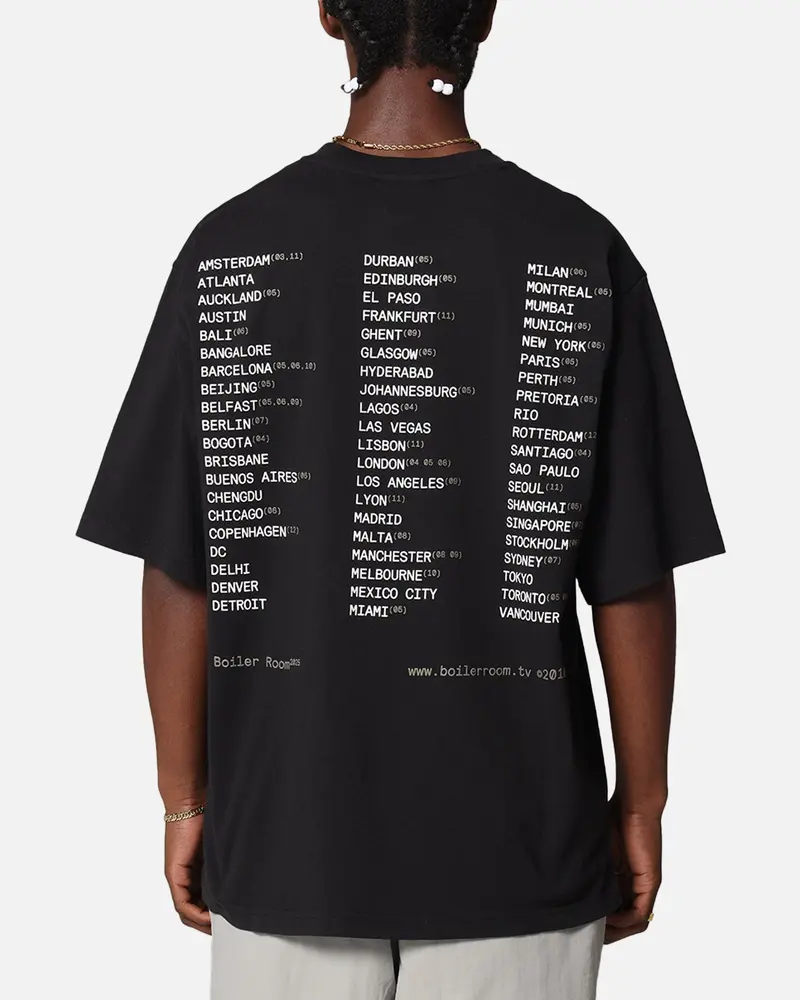 Boiler Room World Tour T-Shirt Black 1