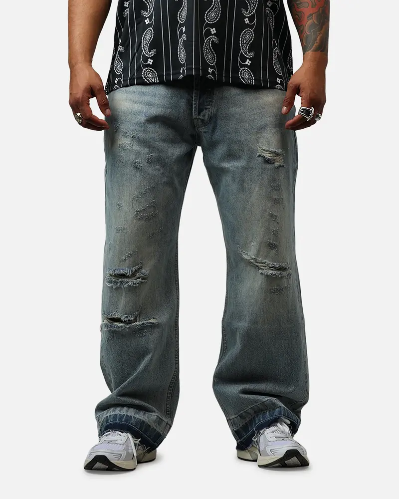 Bravest Baggy Denim Jeans Light Blue Wash 1