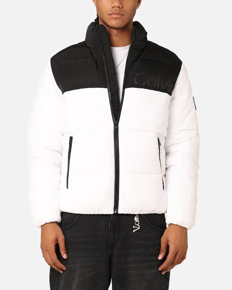 Calvin Klein Blocking Puffer Jacket Bright White 1