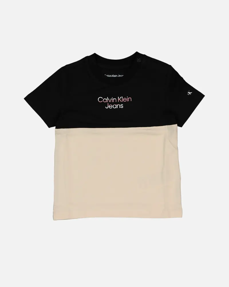 Calvin Klein Infants' Hero Logo Colour Block T-Shirt Ck Black 1
