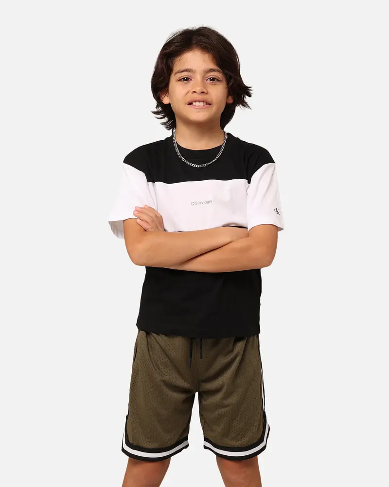 Calvin Klein Kids' Colour Block T-Shirt Black 1