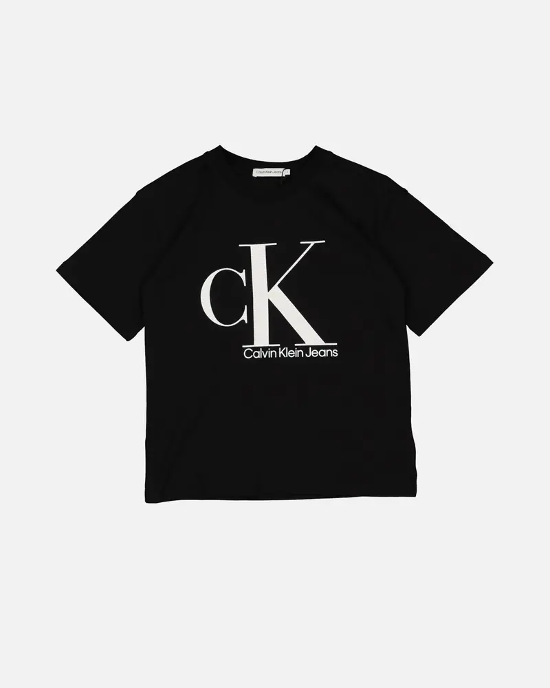 Calvin Klein Kids' Marble Monogram T-Shirt Black 1
