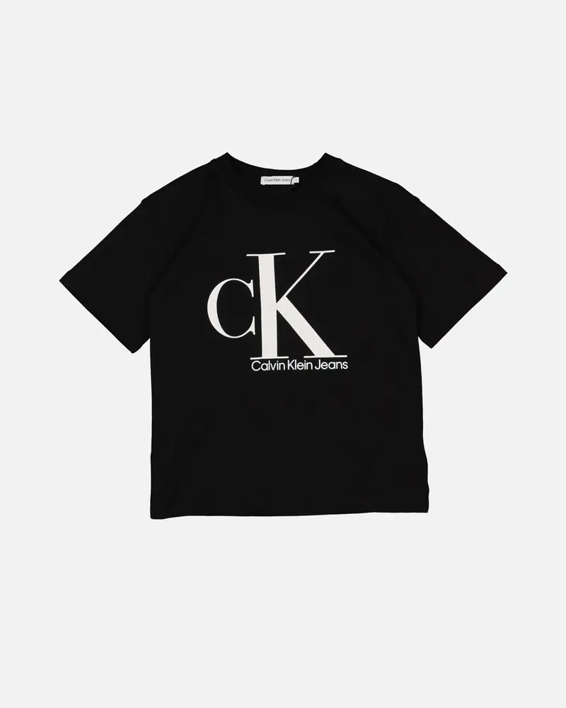 Calvin Klein Kids' Marble Monogram T-Shirt Black 1