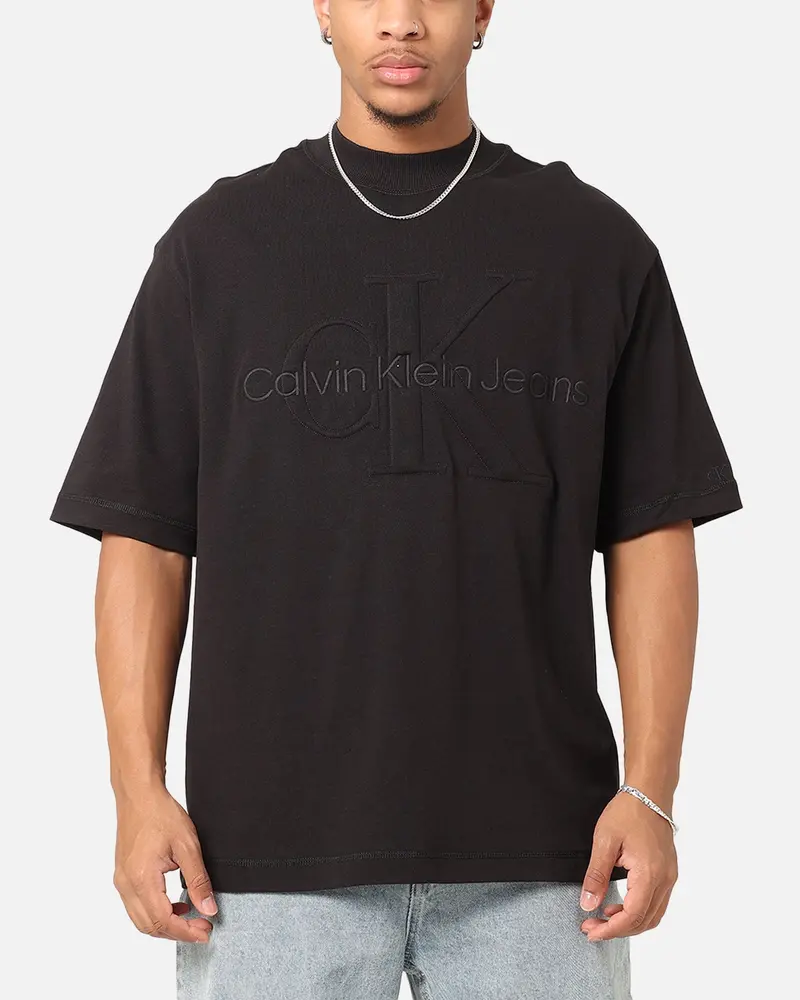 Calvin Klein Premium Monologo T-Shirt Black 1