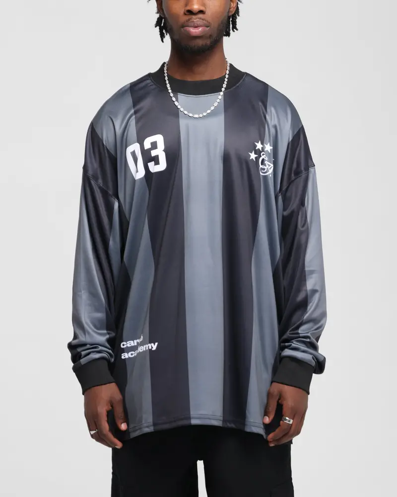 Carre Academy Oversized Long Sleeve T-Shirt Black/Grey 1