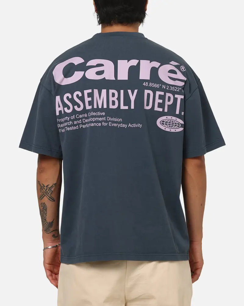 Carre Assembly Department T-Shirt Navy 1