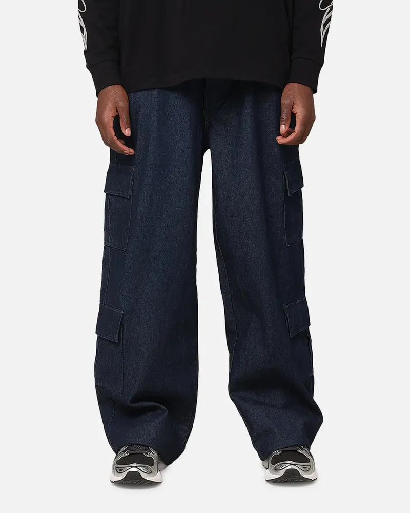 Carre Baggy Cargo Jeans Indigo Denim 1